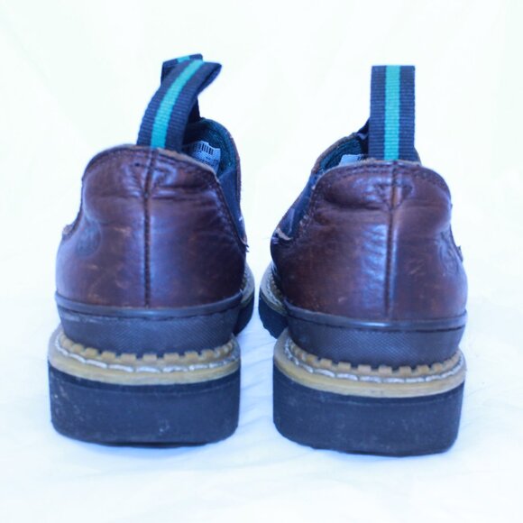 Georgia Giant Size 7M Brown Leather ROMEO Low Chelsea Pull On Work Boots - GR362 - Picture 5 of 13